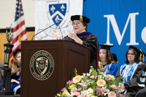Bachelor’s Degree Commencement speaker Donna M. Carroll, Ed.D., President of the Association of Catholic Colleges and Universities (ACCU), congratulated the Mount Saint Mary College graduates on a job well done.