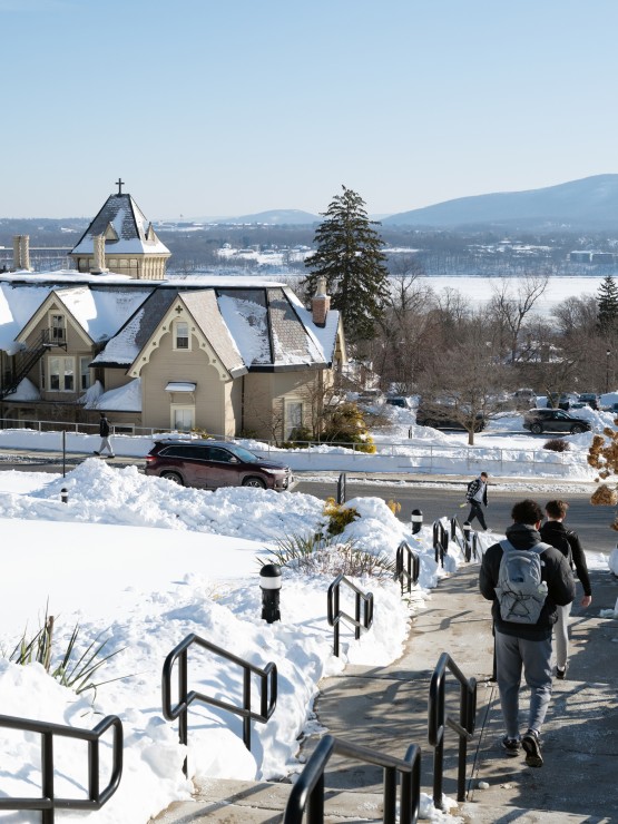 Winter scenic with snow. 