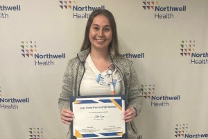 Kate Egan, a Nursing student from Levittown, N.Y., completed an eight-week nursing externship at Northwell Health’s Plainview Hospital, earning the Nurse Extern of the Summer award. 