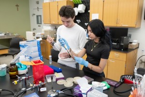 Mount Saint Mary College SURE students Michael Figeroa and Alexa Matthew. 