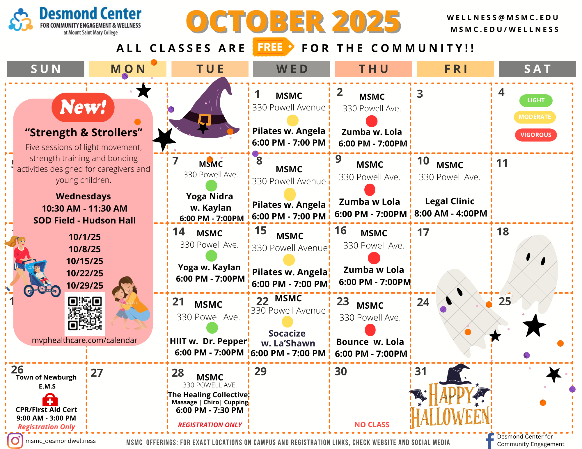 October calendar of events.